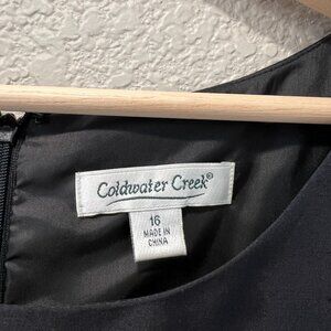 Coldwater Creek Black Shell Dress Size 16